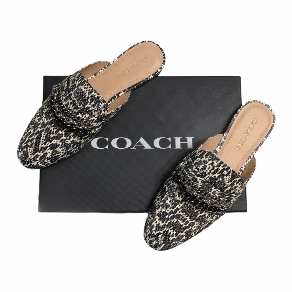 Coach Faye Multi Chains Loafer Slides